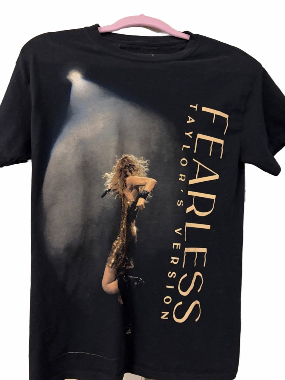 Taylor Swift Fearless TV Taylor’s Version Black Tee size Small Limited edition.